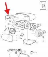 KIERUNKOWSKAZ LUSTERKA PRAWY VOLVO V40 V50 V70 S40 S60 S80 C30 C70 31111102