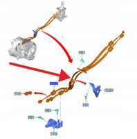 LINKA ZMIANY BIEGÓW MMT6 2.3 EB FORD FOCUS 2018- 2463487 _ KX6R-7E395-PE