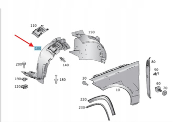 NADKOLE PRAWY PRZÓD MERCEDES GL GLS W166 OE A1668801001