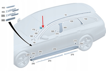 LEWA LISTWA SZYBY PRZÓD MERCEDES CLA W118 OE A1186904900