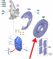 TARCZE HAMULCOWE PRZÓD L P MACH-E FOCUS 2022- OE 2527818 _ LJ9C-1125-ENB
