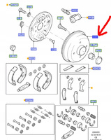 BĘBEN HAMULCA TYŁ FORD KA Mk1 PUMA ESCORT Mk7 1499062 _ 7S51-1113-BA