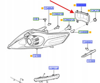 POKRYWKA REFLEKTORA PRAWEGO FORD MONDEO 2010- 1763113 _ 7S71-13K060-BC