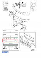 Osłona zderzaka tylnego Volvo XC90 OE 31383733