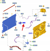 PRZEWÓD CHŁODNICY WODY 2.0L EB FORD EDGE 2018- 2413545 _ K2G3-8286-BAB