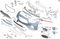 PRAWY ŚLIZG ZDERZAKA PRZÓD MERCEDES E klasa W238 OE A2388856400