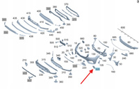KRATKA ZAŚLEPKA ZDERZAKA LEWY PRZÓD MERCEDES GLC W253 OE A2538851702