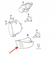 HALOGEN PRZÓD PRAWY FORD MONDEO MK3 2003-2007 1331776 _ 3S71-15K205-AE