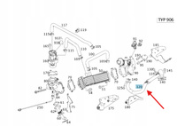 PRZEWÓD SPALIN EGR DIESEL M642 MERCEDES OE A6421402108