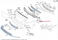 ŚLIZG ZDERZAKA PRAWY PRZÓD MERCEDES C klasa W205 OE A2058850921