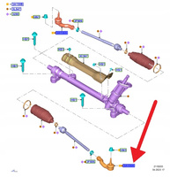 DRĄŻEK KIEROWNICZY LEWY FORD KUGA ESCAPE 2020- 2500067 _ LX6C-3290-AB
