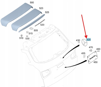 EMBLEMAT LOGO GWIAZDA KLAPY TYŁ MERCEDES GLC W253 OE A2538170016