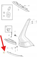 ODBLASK W ZDERZAK LEWY TYLNY VOLVO XC60 2018- OE 31656677