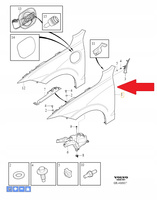 Przedni prawy błotnik Volvo XC60 (18-) OE 32297442
