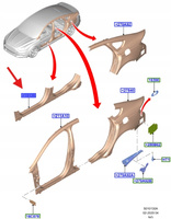 PŁYTA- PRÓG NADOWZIA LEWA STRONA MONDEO MK5 2014- 2469359 _ DS73-A10131-AC