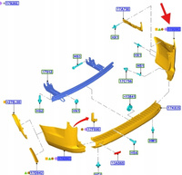 NAKŁADKA KONIEC ZDERZAKA TRANSIT CUSTOM 2018- 2383303 _ KJK21-17926-AJAPRAA