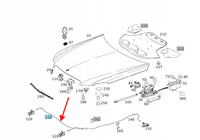 CIĘGNO LINKA OTWIERANIA ZAMKA MASKI MERCEDES E W212 CLS W218 OE A2128800559