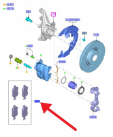 KLOCKI HAMULCOWE PRZÓD KUGA ESCAPE FOCUS 2019- 2404736 _ KTLX61-2K021-CYC