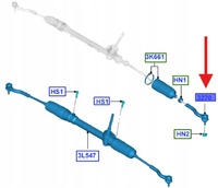 PRAWA KOŃCÓWKA DRĄŻKA KIEROWNICZEGO FORD KA 2008- 2513213 _ ME9S5J-3270-BB