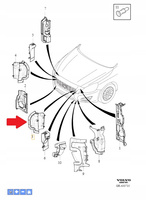 Lewa kierownica powietrza Volvo S60,V60 31353044