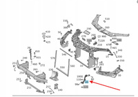 PRAWY WSPORNIK OKULAR PASA PRZÓD MERCEDES GLE W166 W292 OE A1666263731