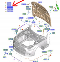 USZCZELKA MASKI BŁOTNIKA PRAWA MUSTANG Mk6 2017- 2170570 _ JR3B-16A570-AB