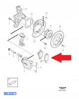 Tylne klocki hamulcowe Volvo OE 30648382