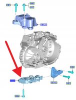 ŁAPA PODUSZKA SKRZYNI BIEGÓW MMT6 KUGA FOCUS 18- 2515232 _JX61-6P082-ED
