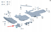 OSŁONA POD ZDERZAK LEWY PRZÓD MERCEDES E W213 W238 CLS W257 A2135202500