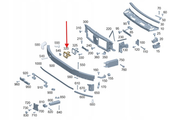 WSPORNIK RADARU DISTRONIC MERCEDES C W206 CLE W236 OE A2065403331