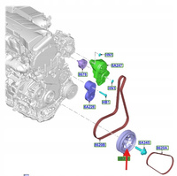 KOŁO PASOWE WAŁU 2.0 ECOBLUE TRANSIT CUSTOM 2016- 2789483 _ RK2Q-6316-BB