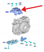 ŁAPA PODUSZKA SKRZYNI BIEGÓW 2.0 ECOBLUE FOCUS 18- 2334633 _ JX61-7M121-KD