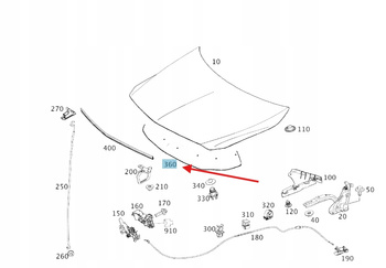 WYGŁUSZENIE MASKI SILNIKA MERCEDES B klasa W242 W246 OE A2466820126