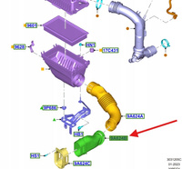 RURA DOLOT POWIETRZA FORD EXPLORER 2019- 3.0 V6 2350318 _ L1M3-9C675-AC