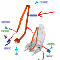 PAS BEZPIECZEŃSTWA PRZÓD LEWY FORD B-MAX 1846607 _ AV11-R61295-AD