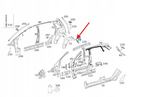ZAKOŃCZENIE NADKOLA LEWY TYŁ MERCEDES A W169 B W245 OE A1696371136