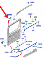 ROLKA PROWADZĄCA DRZWI PRAWA FORD OE TRANSIT 2014- 2620763 KK31-V25028-AC