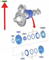 GAŁKA ZMIANY BIEGÓW DCT7 6F15 FORD FOCUS 2018- 2304490 _ JX6P-7L010-GB3JA6