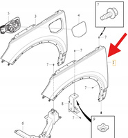 BŁOTNIK PRZEDNI LEWY VOLVO XC40 EX40 2018- EC40 C40 2022- OE 31651217