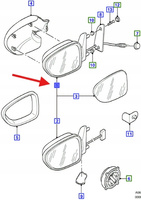 LUSTERKO WSTECZNE LEWE GALAXY 2000- 2006 1122758 _ YM21-17683-HAXWAA