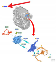 PRZEWÓD POMPY VACUM 1.5 TDCI TRANSIT CONNECT 2018- 2464422 _ KV6Q-9S468-CB