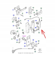 ZAMEK DRZWI PRZEDNIE PRAWA STRONA TRANSIT MK4 4036334 _ 95VB-V21812-CE