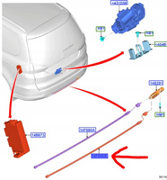WIĄZKA KLAPY BAGAŻNIKA DOLNA S-MAX GALAXY 2016- 2291784 _ EM2T-14F680-YB