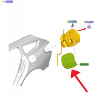KLAPKA WLEWU PALIWA FORD FOCUS 2018- OE 2266540 _ JX7B-A405A02-AAPRAA