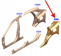 BŁOTNIK LEWY TYŁ FORD KUGA ESCAPE 2020- 2771699 _ LV4B-S27841-AD