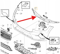 ABSORBER PIANKA ZDERZAKA PRZÓD VOLVO XC60 2022- OE 32345553