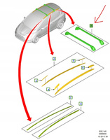 BAGAŻNIK DACHOWY FORD B-MAX 2012- NA RELINGI 1805838 _ AMAV1J-55A062-AA