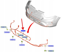 PRZEWÓD CZUJNIK PARKOWANIA TRANSIT TOURNEO 2012- 2451106 _ JK2T-15K867-DC