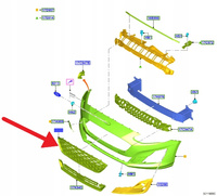 GRILL KRATKA CHŁODNICY PRZÓD FORD FOCUS 2018- 2022 2359951 _ JX7B-8200-UC