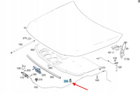 ODBÓJ OGRANICZNIK MASKI MERCEDES W118 W177 W243 W247 OE A0019982740